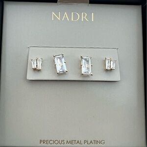 CLEARANCE🆕Nordstrom Nadri Chateau Cubic Zirconia Baguette Stud Earrings Gift